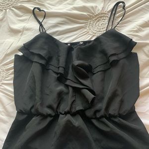 Black elegant blouse fancy tank top